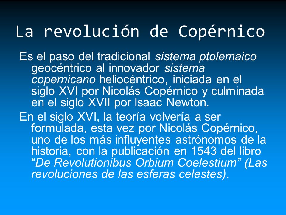 La revolución de Copérnico