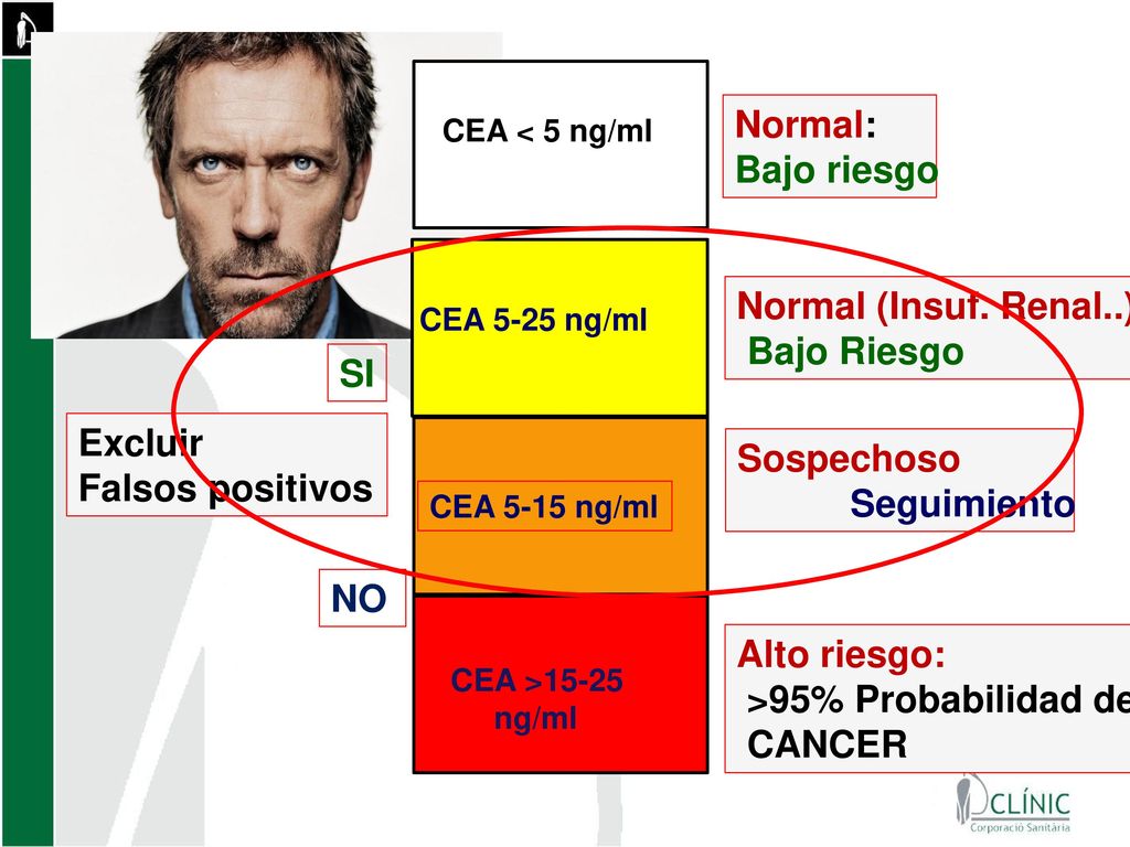 Normal: Bajo riesgo Normal (Insuf. Renal..) Bajo Riesgo SI Excluir