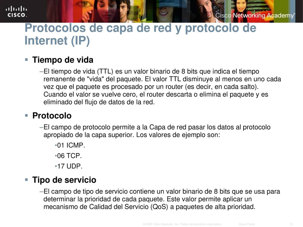 Protocolos de capa de red y protocolo de Internet (IP)