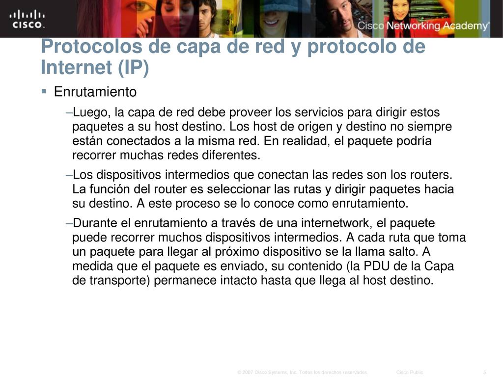 Protocolos de capa de red y protocolo de Internet (IP)