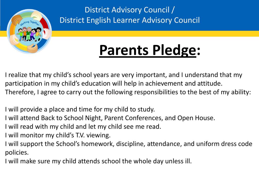 District Advisory Council / District English Learner Advisory Council