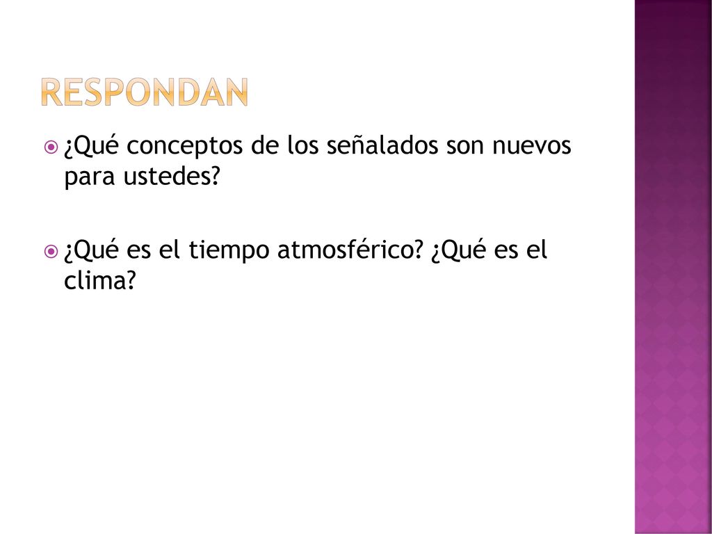 respondan ¿Qué conceptos de los señalados son nuevos para ustedes