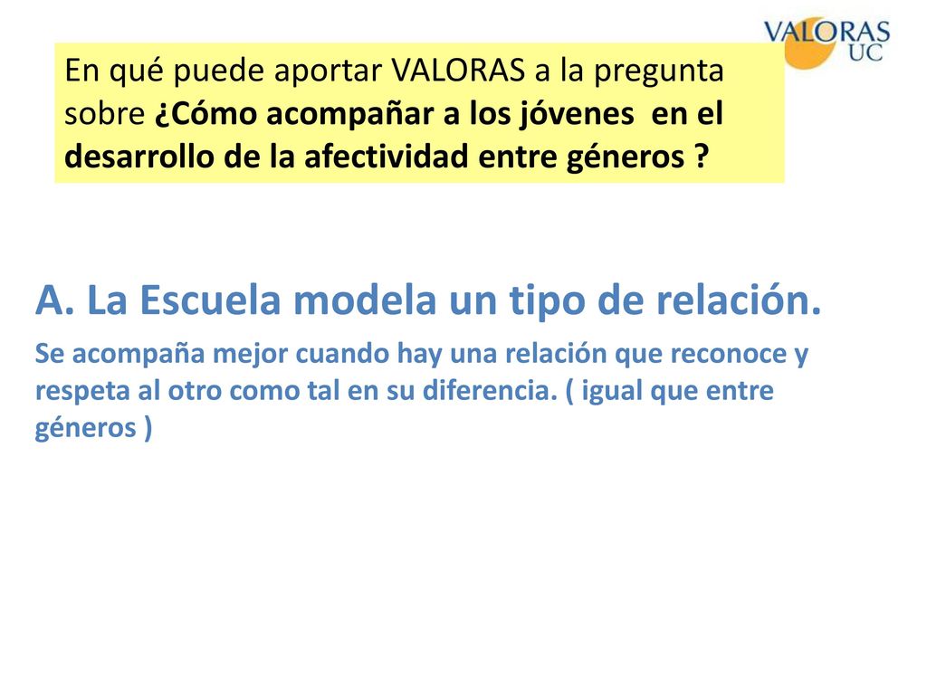 A. La Escuela modela un tipo de relación.