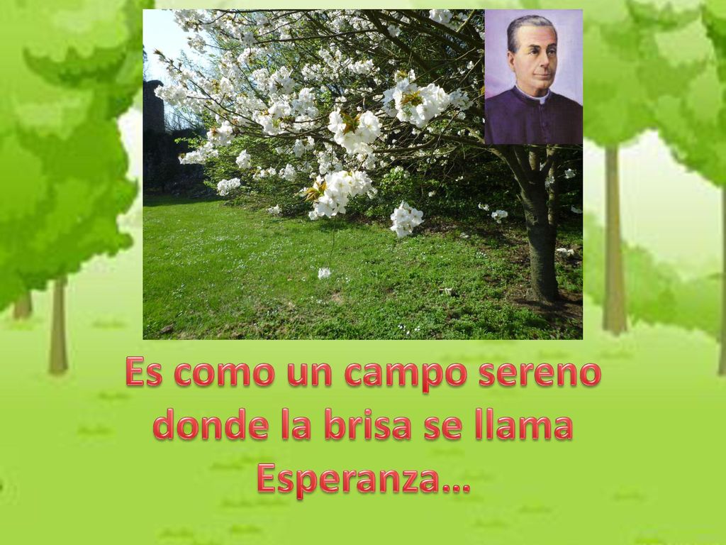 Es como un campo sereno donde la brisa se llama Esperanza…