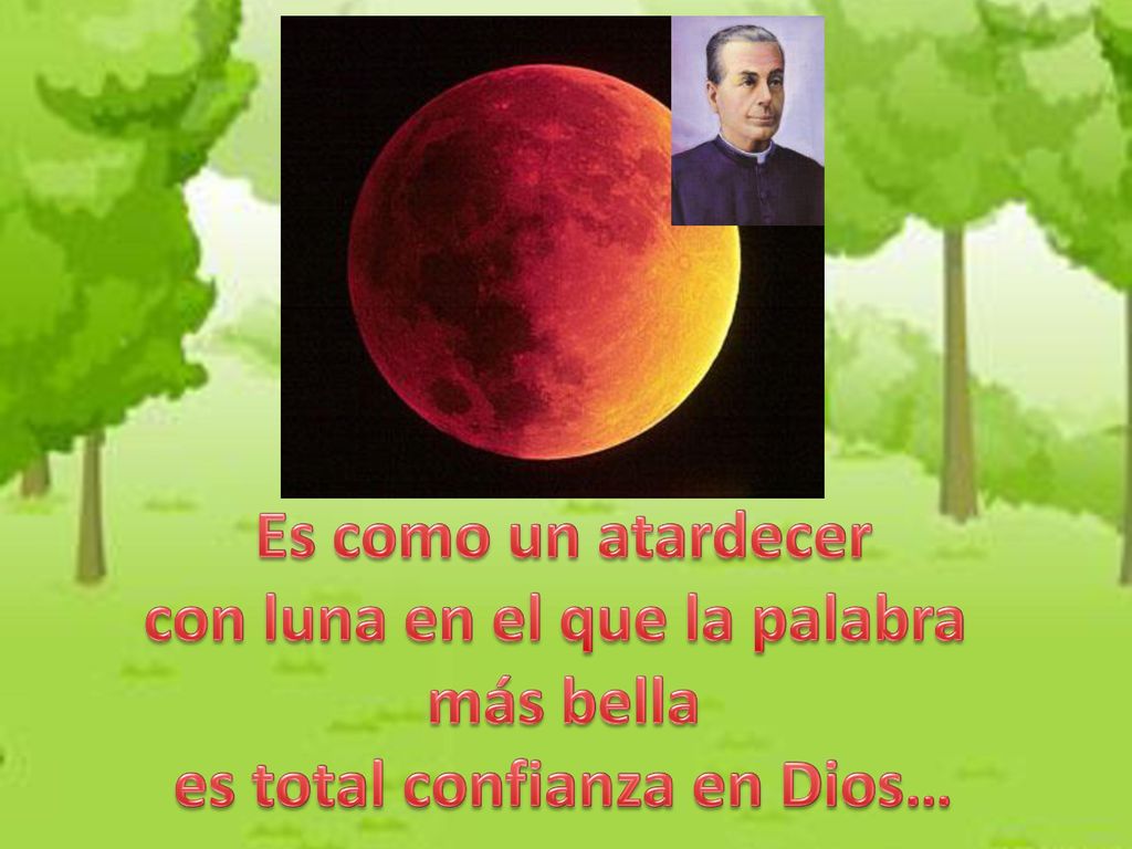 con luna en el que la palabra es total confianza en Dios…