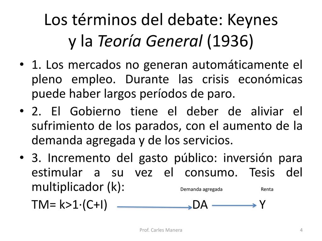 Los términos del debate: Keynes y la Teoría General (1936)