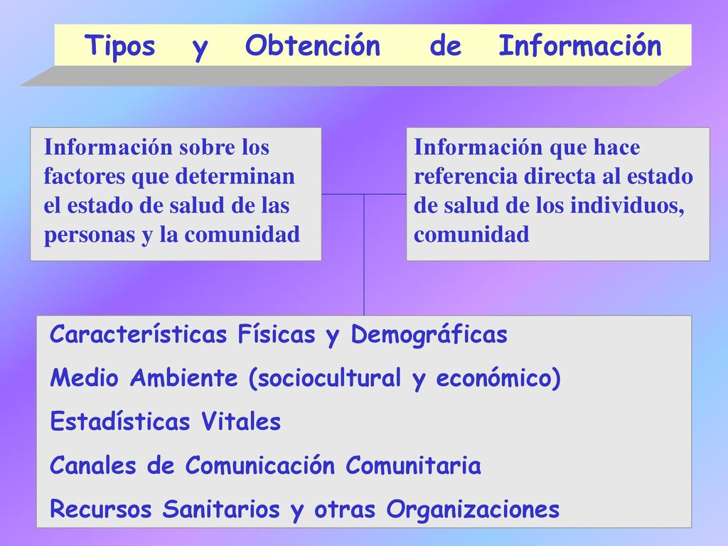 Tipos y Obtención de Información