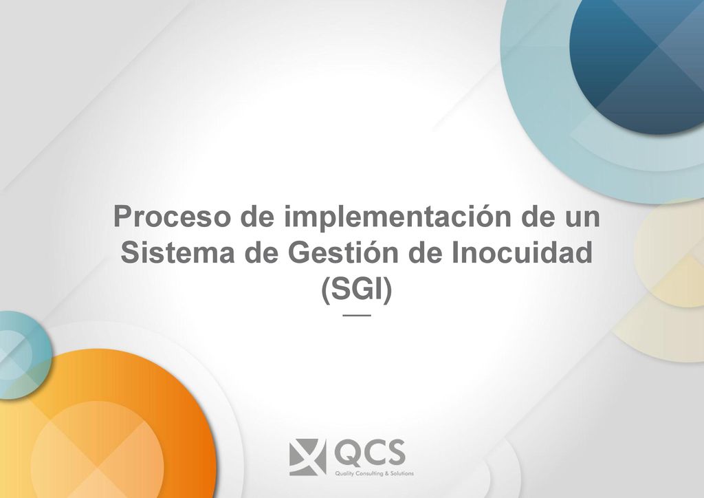 Proceso de implementación de un Sistema de Gestión de Inocuidad (SGI)