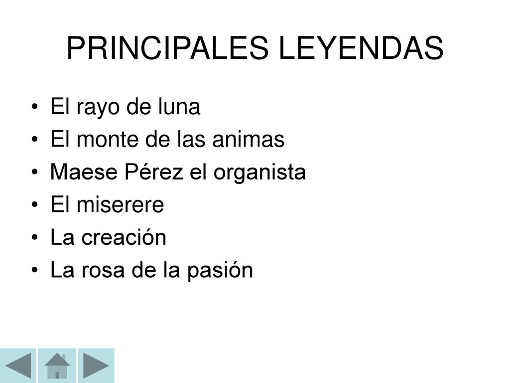 PRINCIPALES LEYENDAS El rayo de luna El monte de las animas