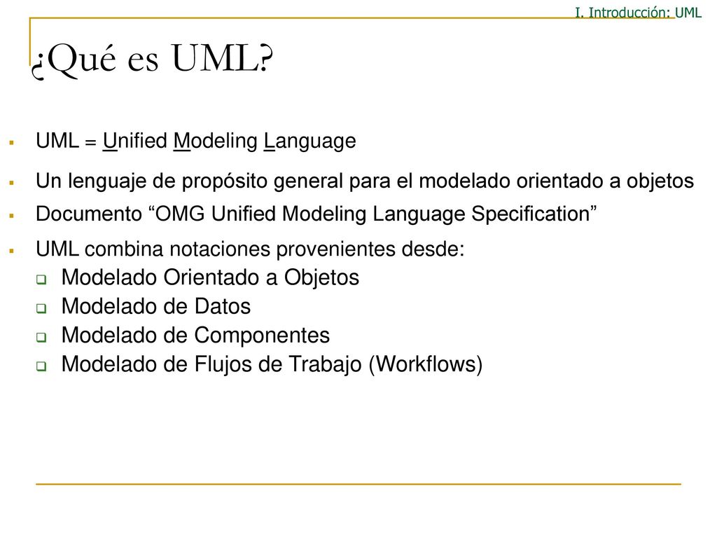 ¿Qué es UML Modelado Orientado a Objetos Modelado de Datos