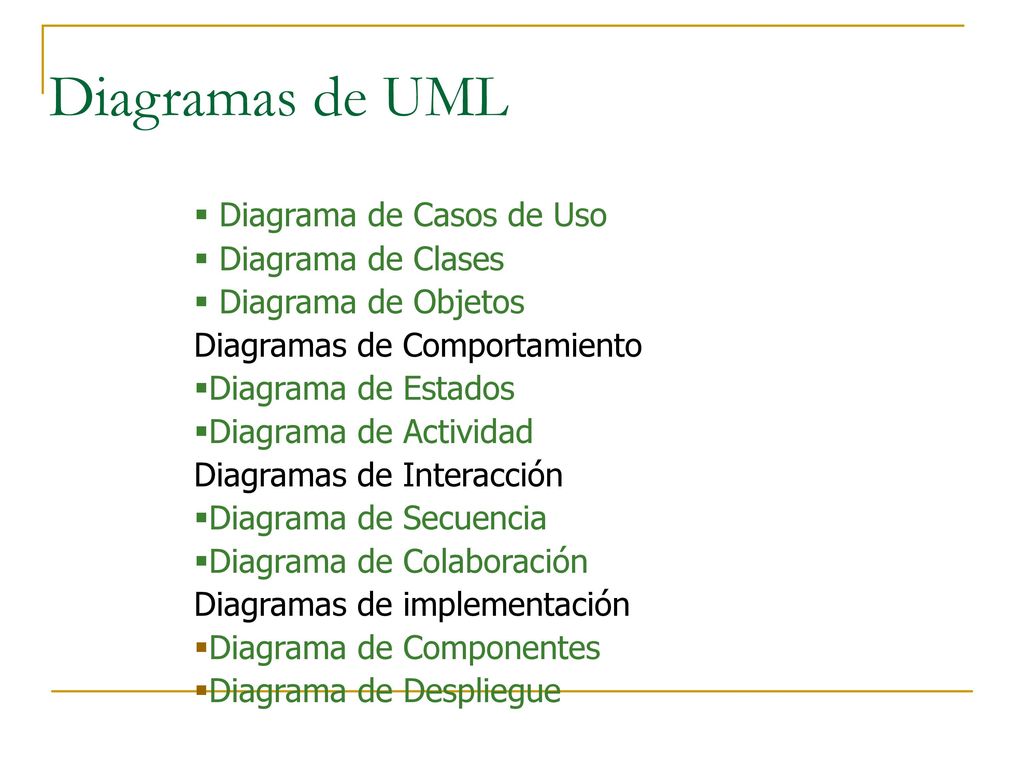 Diagramas de UML Diagrama de Casos de Uso Diagrama de Clases