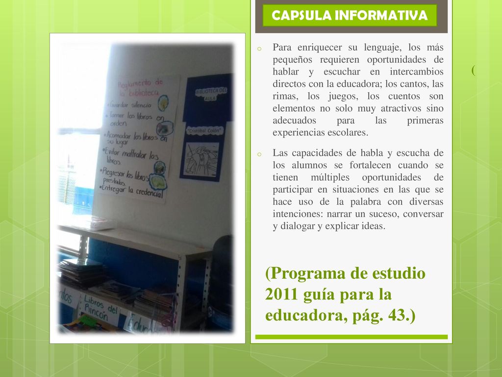 (Programa de estudio 2011 guía para la educadora, pág. 43.)