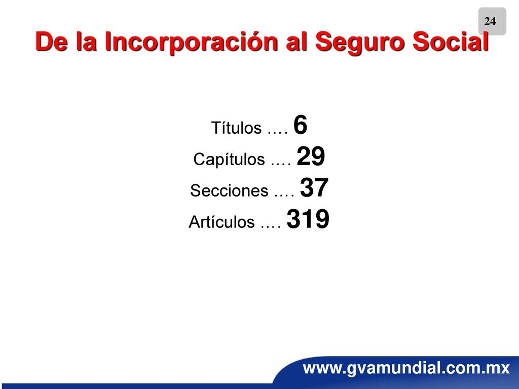 De la Incorporación al Seguro Social