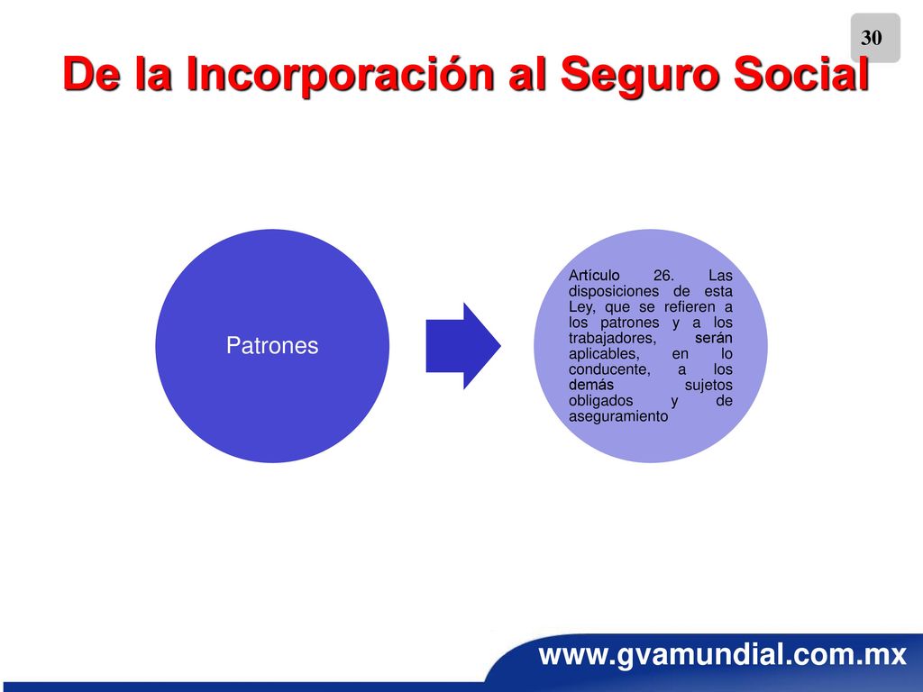 De la Incorporación al Seguro Social