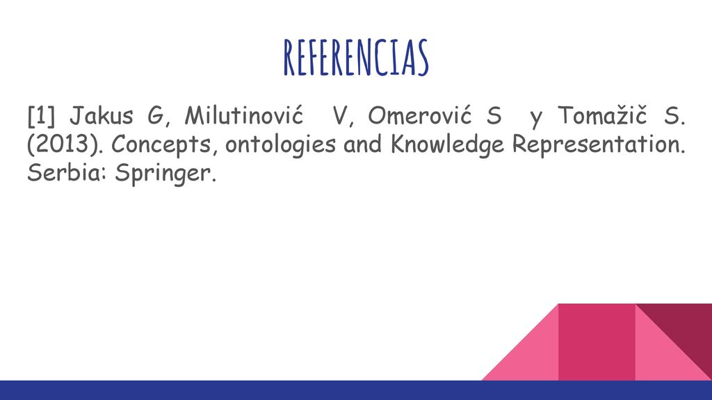 REFERENCIAS [1] Jakus G, Milutinović V, Omerović S y Tomažič S.