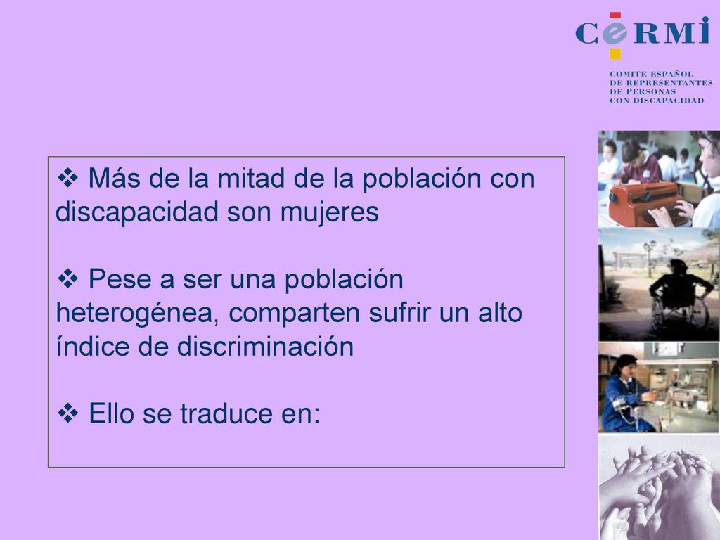 Más de la mitad de la población con discapacidad son mujeres