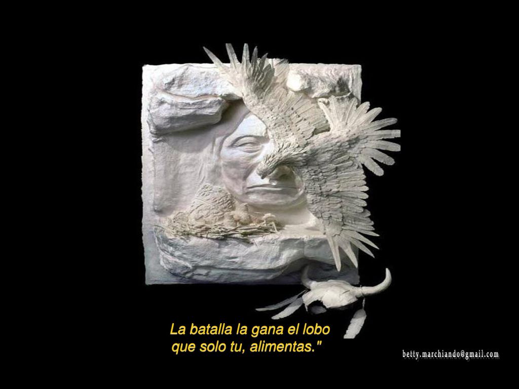 La batalla la gana el lobo que solo tu, alimentas. >