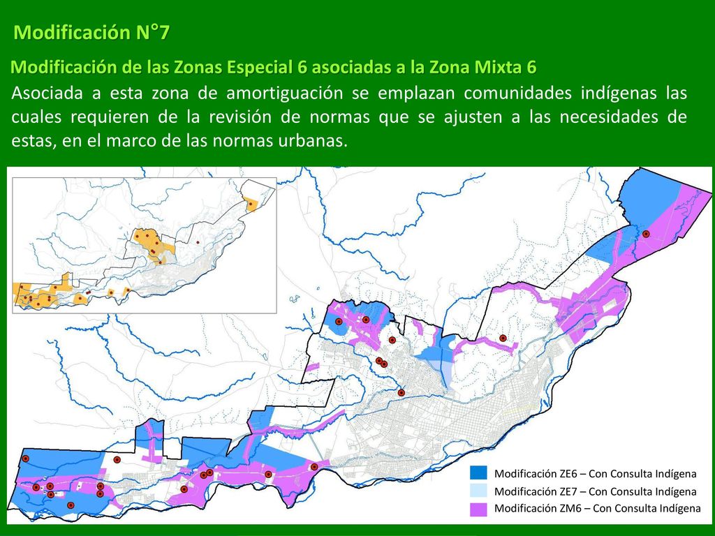 Modificación N°7 Modificación de las Zonas Especial 6 asociadas a la Zona Mixta 6.