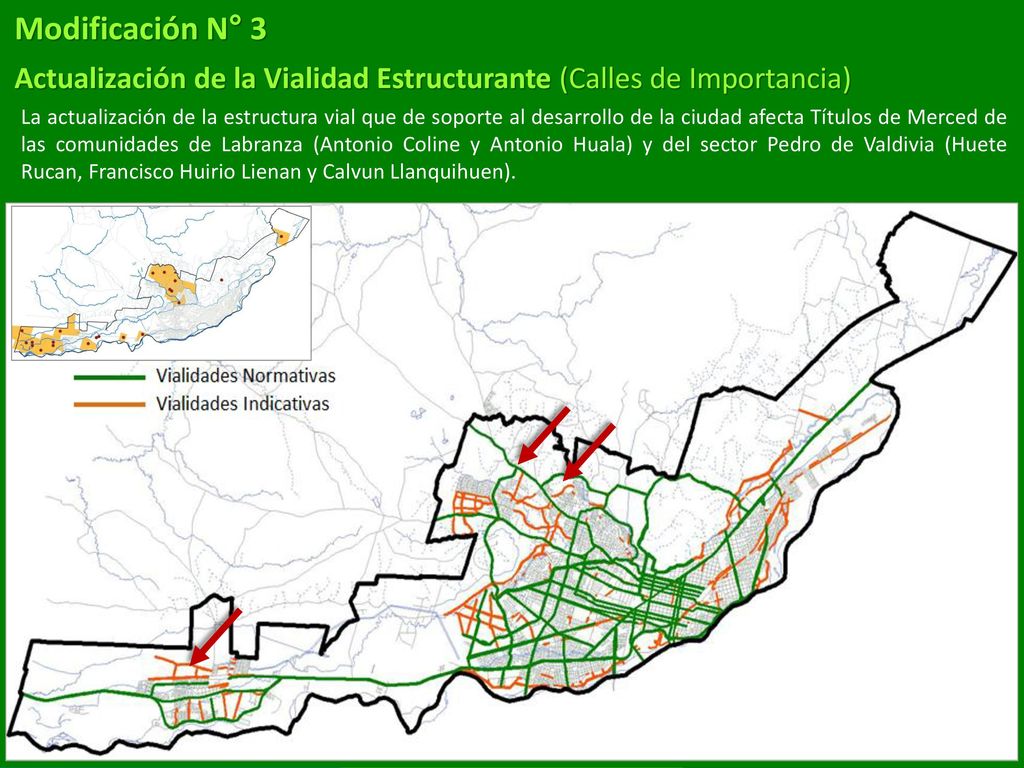Modificación N° 3 Actualización de la Vialidad Estructurante (Calles de Importancia)