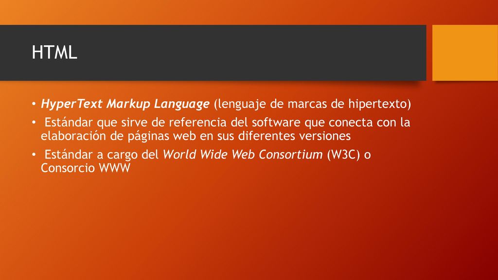 HTML HyperText Markup Language (lenguaje de marcas de hipertexto)