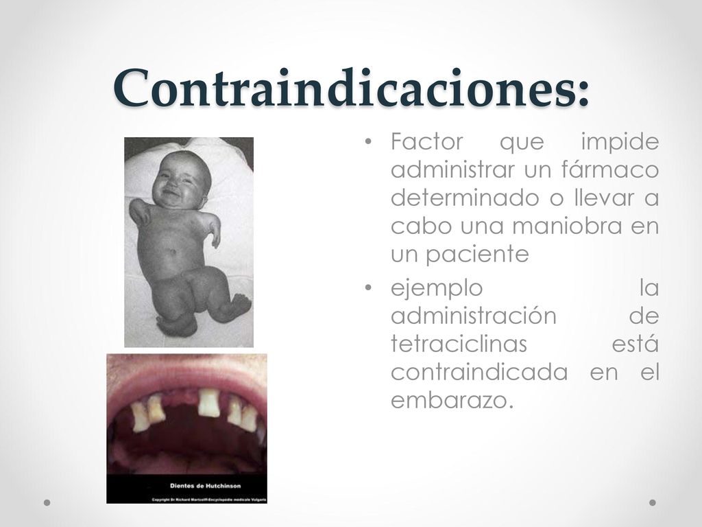 Contraindicaciones: Factor que impide administrar un fármaco determinado o llevar a cabo una maniobra en un paciente.
