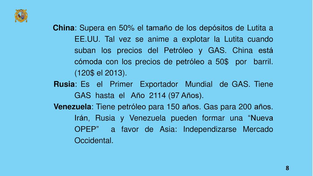 China: Supera en 50% el tamaño de los depósitos de Lutita a EE. UU