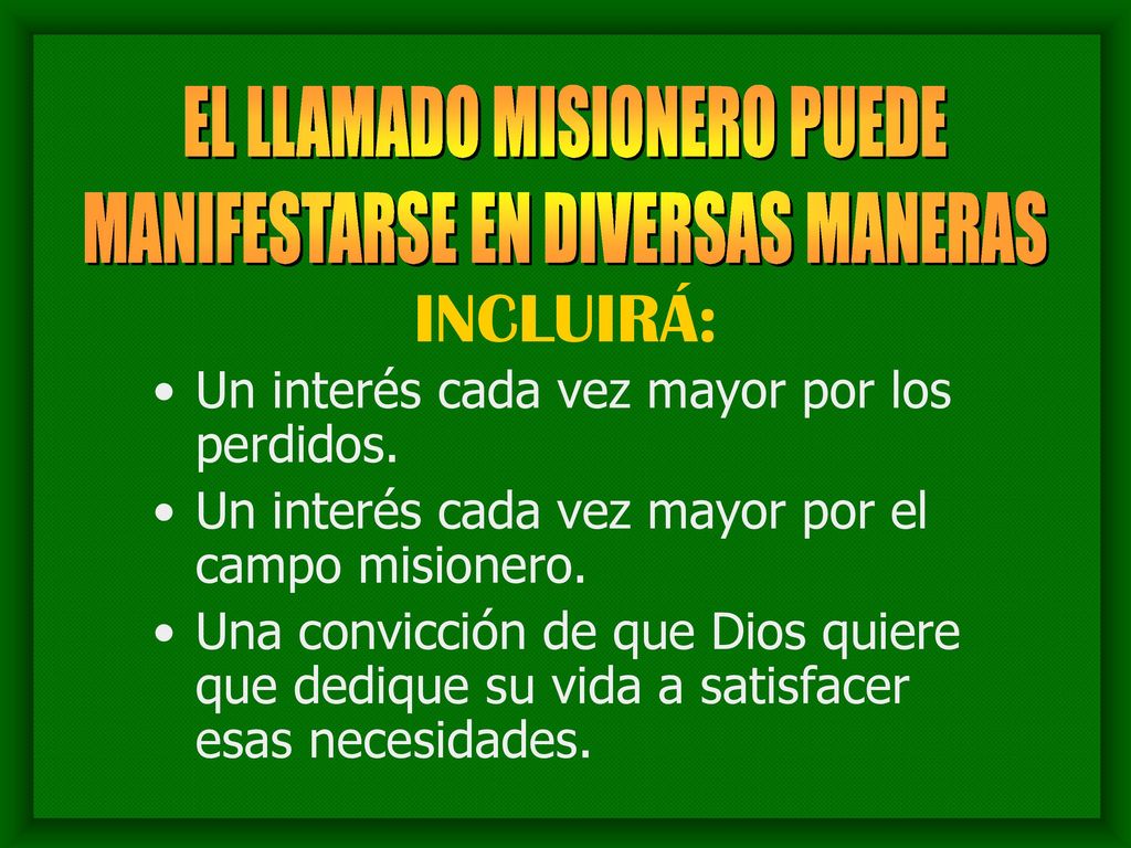 INCLUIRÁ: Un interés cada vez mayor por los perdidos.