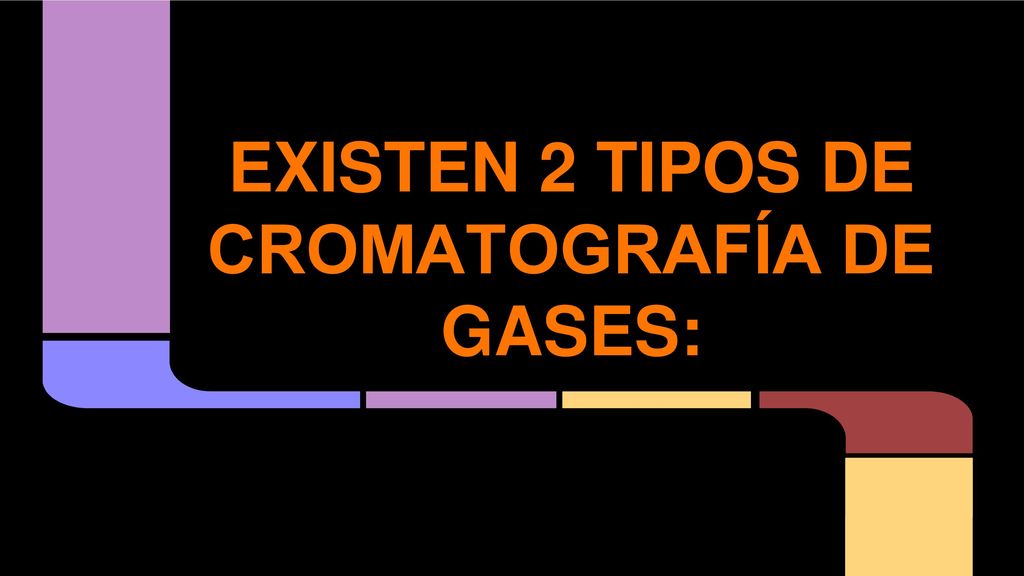 EXISTEN 2 TIPOS DE CROMATOGRAFÍA DE GASES: