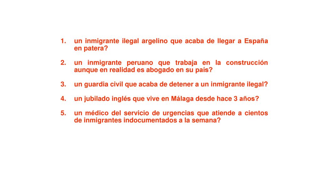 un inmigrante ilegal argelino que acaba de llegar a España en patera
