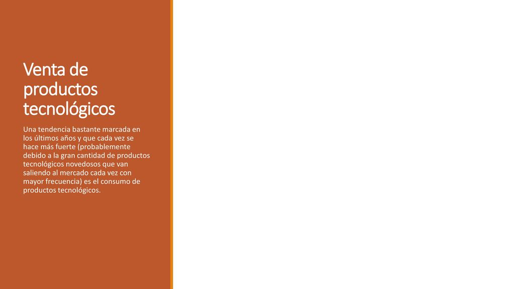 Venta de productos tecnológicos