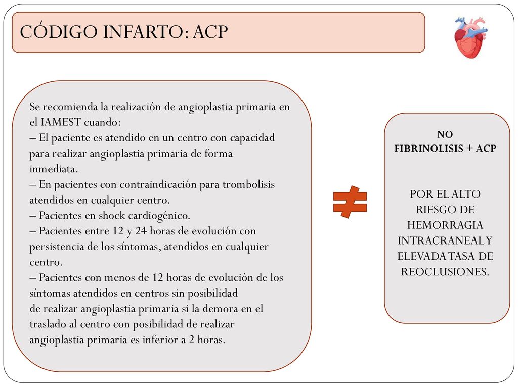 CÓDIGO INFARTO: ACP Se recomienda la realización de angioplastia primaria en el IAMEST cuando: