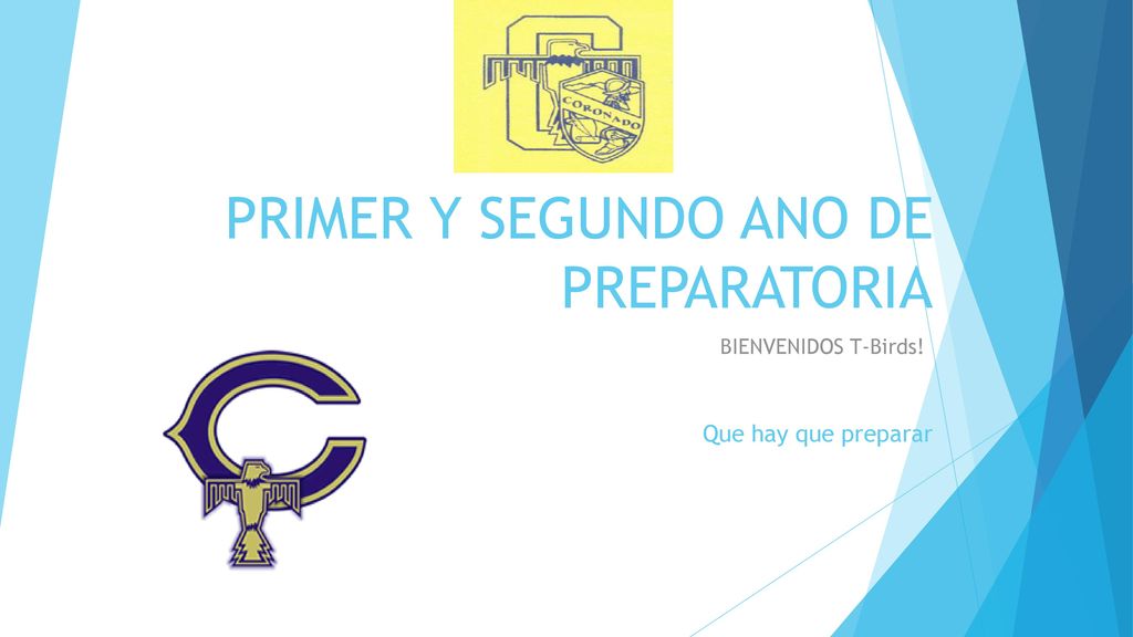 PRIMER Y SEGUNDO ANO DE PREPARATORIA Que hay que preparar