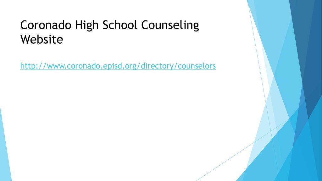 Coronado High School Counseling Website   coronado. episd