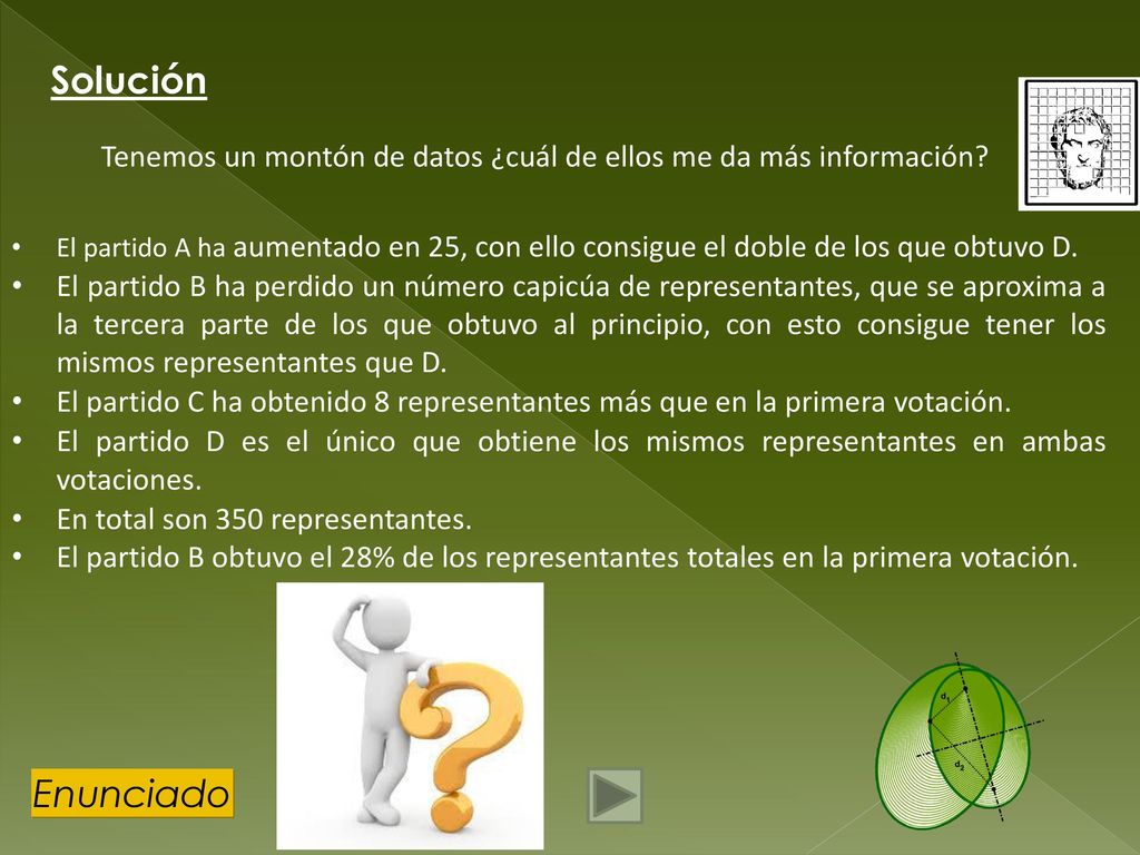 Solución Tenemos un montón de datos ¿cuál de ellos me da más información