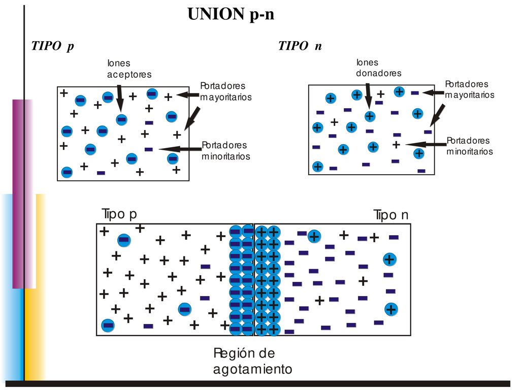 UNION p-n TIPO p. TIPO n.