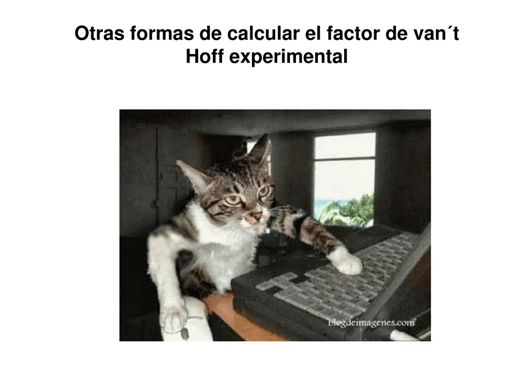Otras formas de calcular el factor de van´t Hoff experimental