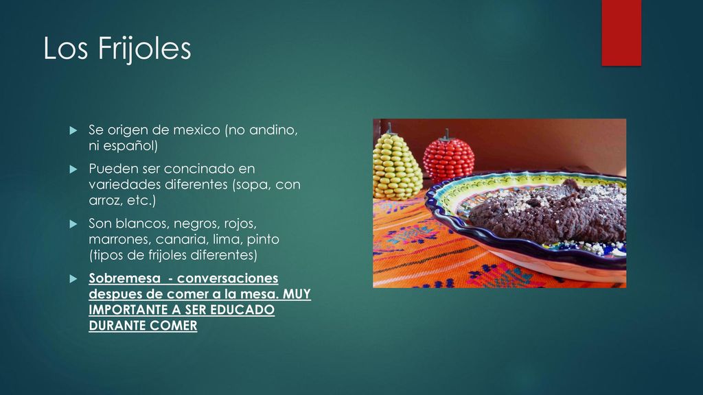 Los Frijoles Se origen de mexico (no andino, ni español)