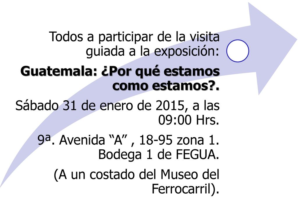 Todos a participar de la visita guiada a la exposición: