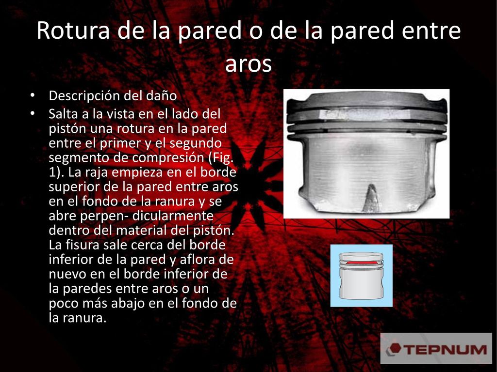 Rotura de la pared o de la pared entre aros