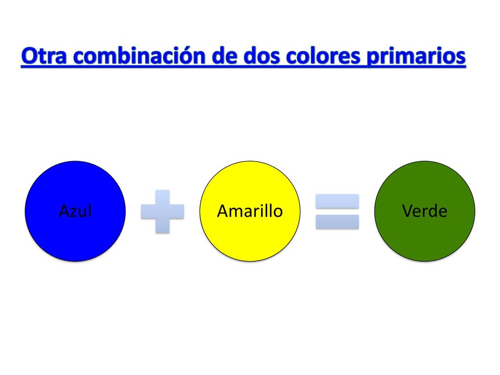 Otra combinación de dos colores primarios
