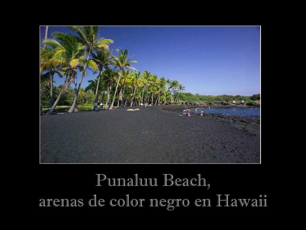 arenas de color negro en Hawaii