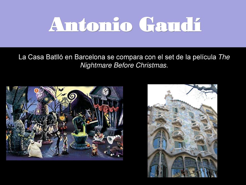 Antonio Gaudí La Casa Batlló en Barcelona se compara con el set de la película The Nightmare Before Christmas.