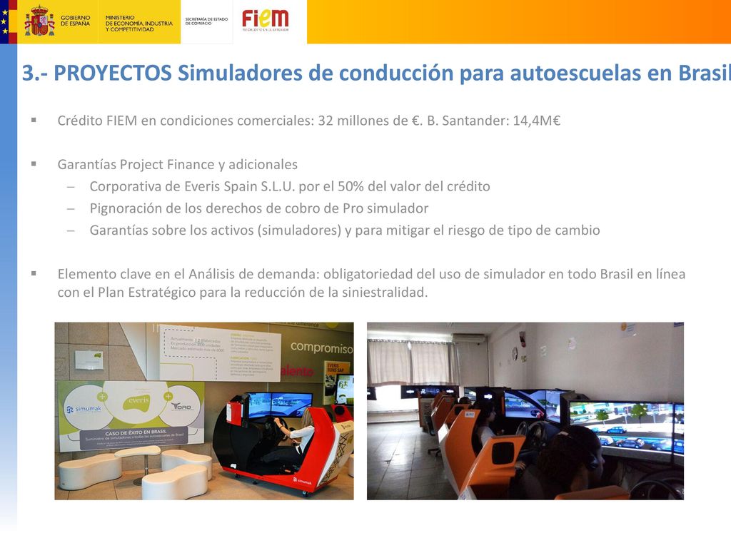 3.- PROYECTOS Simuladores de conducción para autoescuelas en Brasil