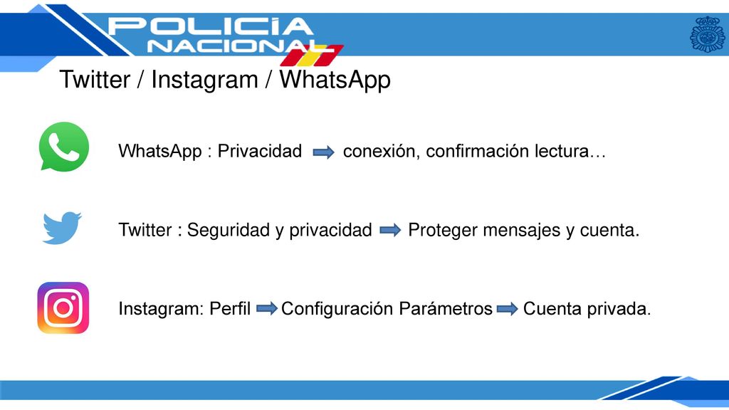 Twitter / Instagram / WhatsApp