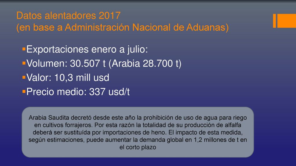 Datos alentadores 2017 (en base a Administración Nacional de Aduanas)