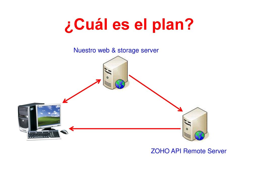 ¿Cuál es el plan Nuestro web & storage server ZOHO API Remote Server