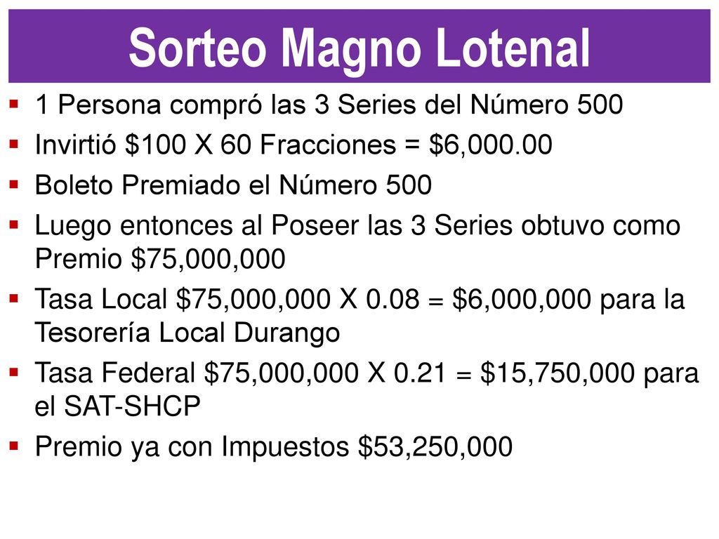 Sorteo Magno Lotenal 1 Persona compró las 3 Series del Número 500