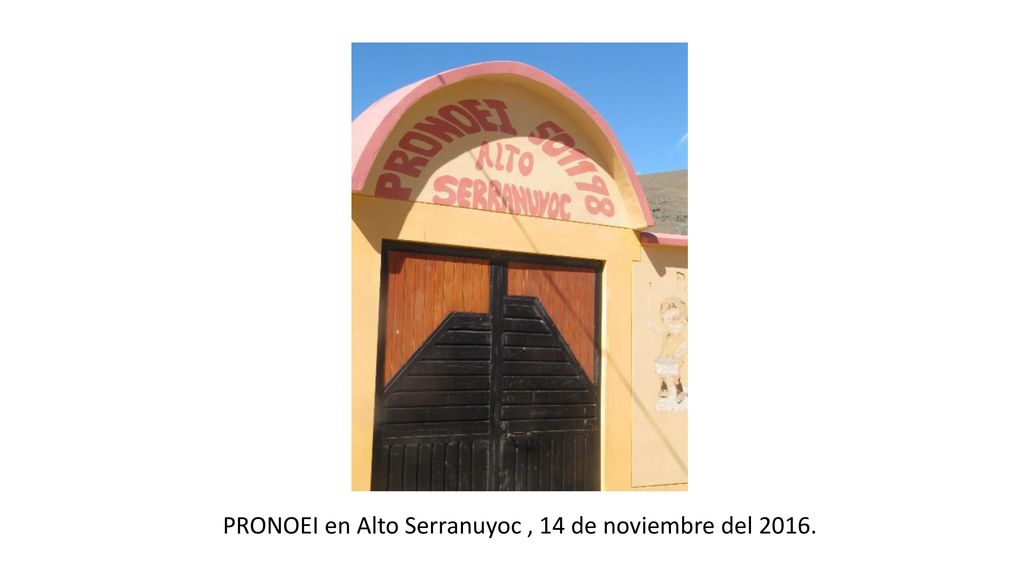 PRONOEI en Alto Serranuyoc , 14 de noviembre del 2016.
