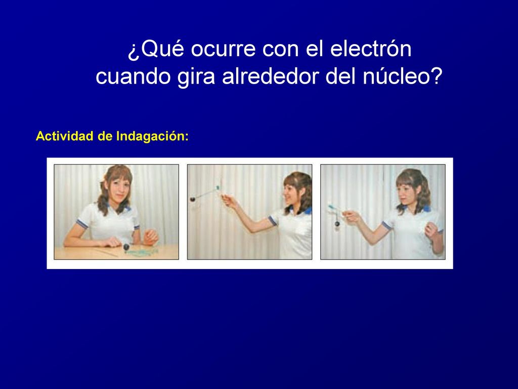 ¿Qué ocurre con el electrón cuando gira alrededor del núcleo