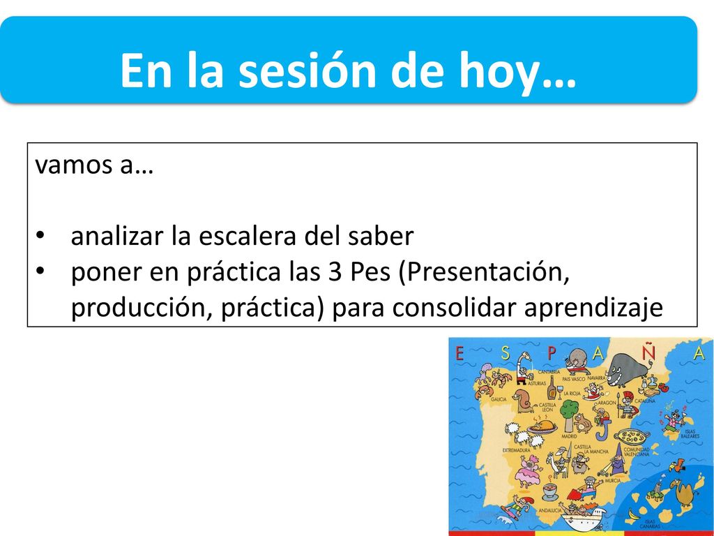 En la sesión de hoy… vamos a… analizar la escalera del saber